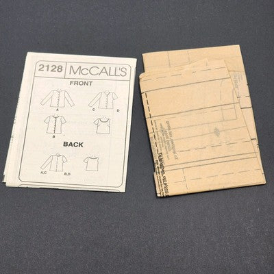 McCall's 2128 Sewing Pattern 1999 Uncut Misses Cardigan & Top Size 12-14 M