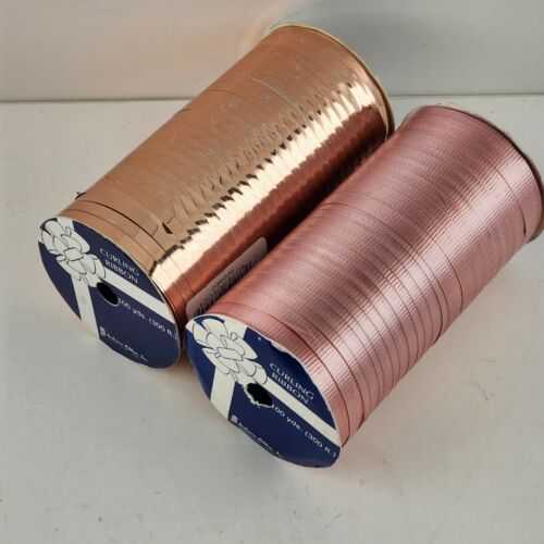 Lot of 15 Rolls Holiday Christmas Ribbons Curling Polyester Floral 8 Full Spools