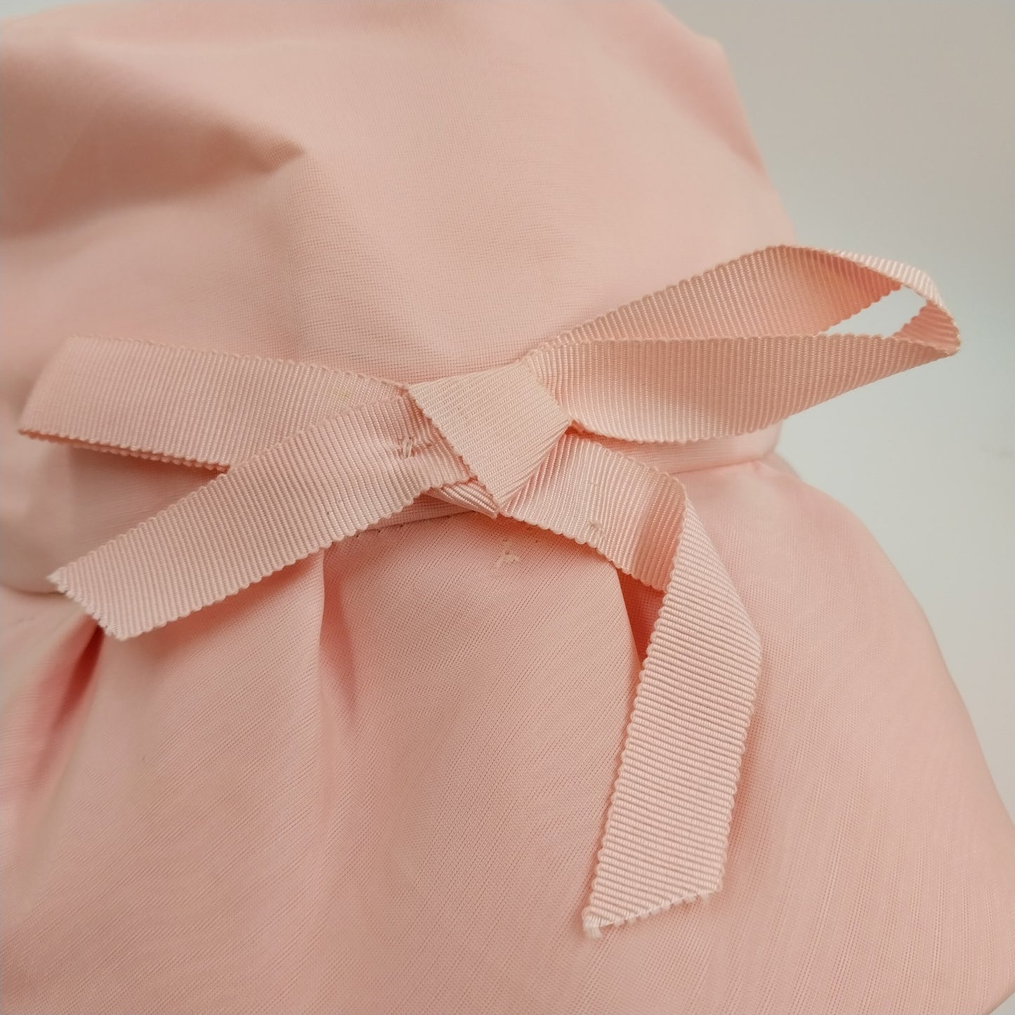 Union Made Women's Pale Pink Summer Sun Bucket Hat with Ribbon Bow USA