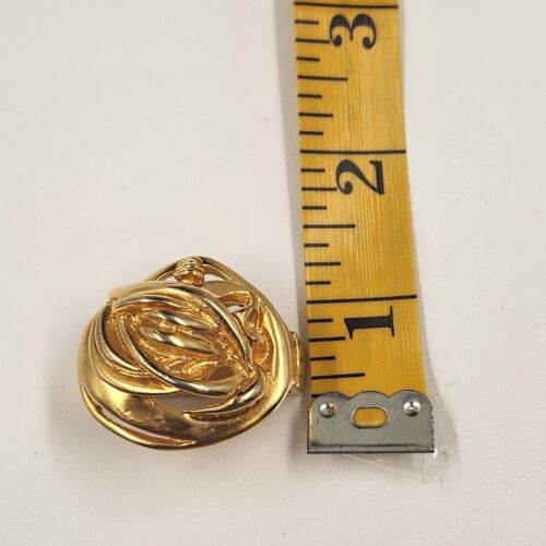 Elegant Gold Tone Love Knot Scarf Slide Neck Handkerchief Holder