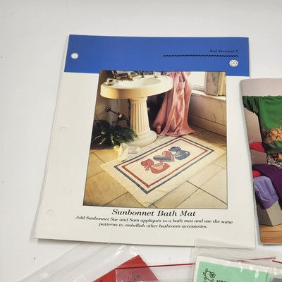 Lot of 8 Applique Quilting Cross-Stitch Patterns & Booklets for Sewing Projects