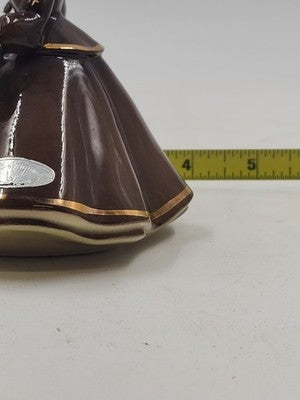 Lady in Brown Dress Josef Originals Porcelain Morning Noon & Night Series 5.5”