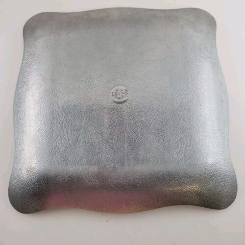 Lenox Butterfly Meadow Hollowware Metal Tray Heavy 13" x 13" Square Scalloped