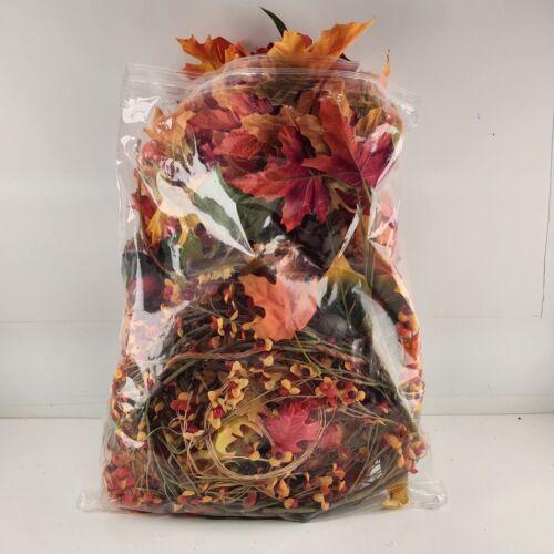 Silk Flowers Fall Autumn Decor Faux Floral Arrangement Craft Leaves Garland