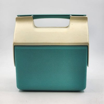 Thermos 7707 Cool Date 7 Quart Split Lid Lunchbox Green White Cooler 11"x8"