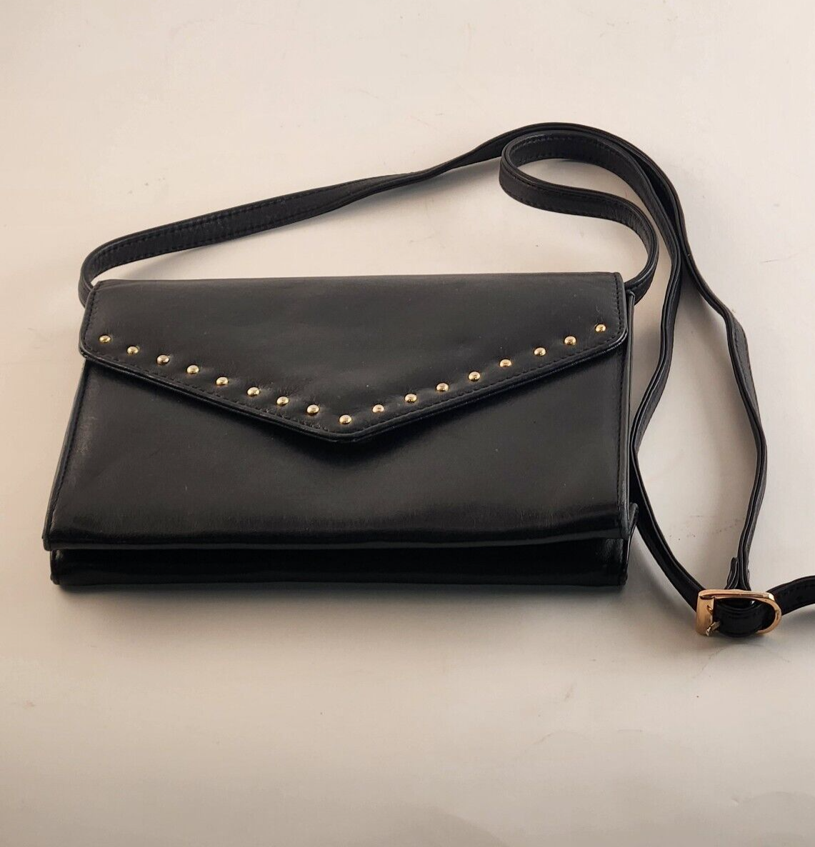 Collectif Black Evening Shoulder Hand Bag Purse With Adjustable Strap Vintage