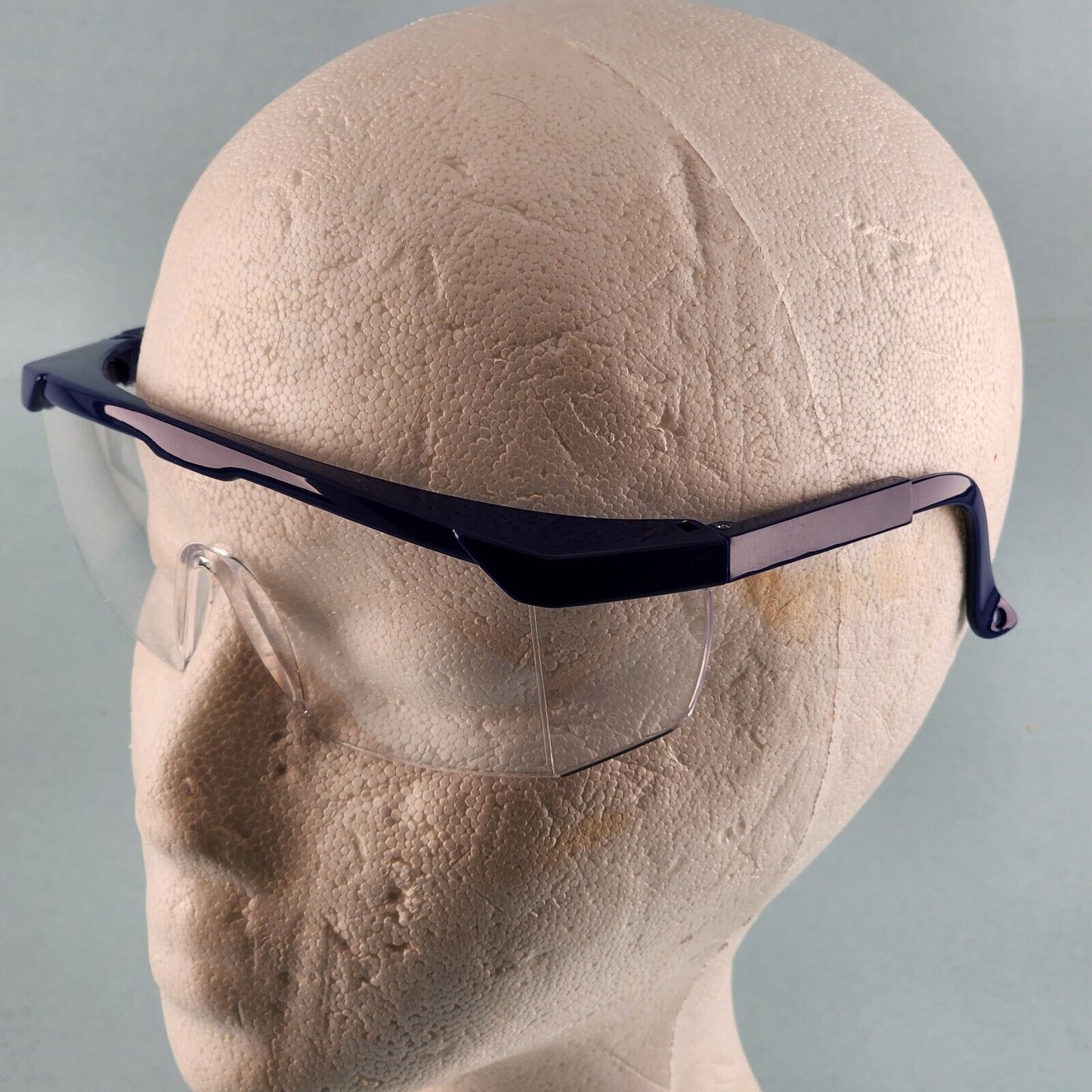 Gateway Strobe VS Traditional Visitor Safety Glasses Telescoping Temples Z87.1+ (Blue Frame, Clear Lens)