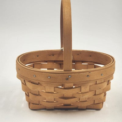 Longaberger Horizon Of Hope Basket w Lid Classic Stain 1999 American Cancer Soc