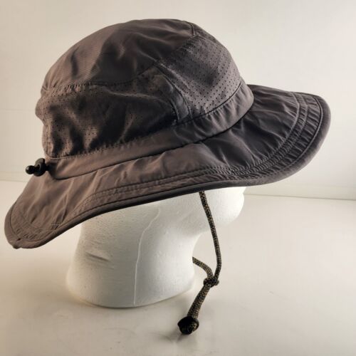 Mission Grey Safari Bucket Hat With Drawstring Tightening Closure Vintage