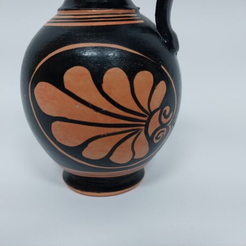 Handmade Red Figure Greek Pottery Pitcher Copy of Classic Period 430-360 BC 5"