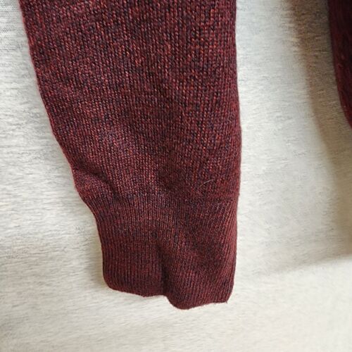 Geoffrey Beene XL Maroon Sweater Polo Shirt Men’s Long Sleeve Acrylic Collar