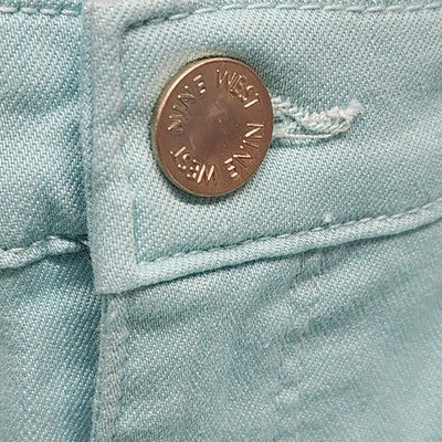 Nine West Gramercy Skinny Ankle Womens Jeans Size 14 Teal Denim Cotton Stretch