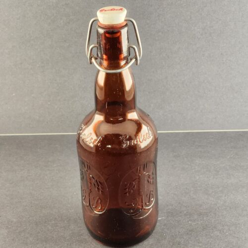 Grolsch Brewing Amber Brown Empty Beer Bottle with Speed Cap