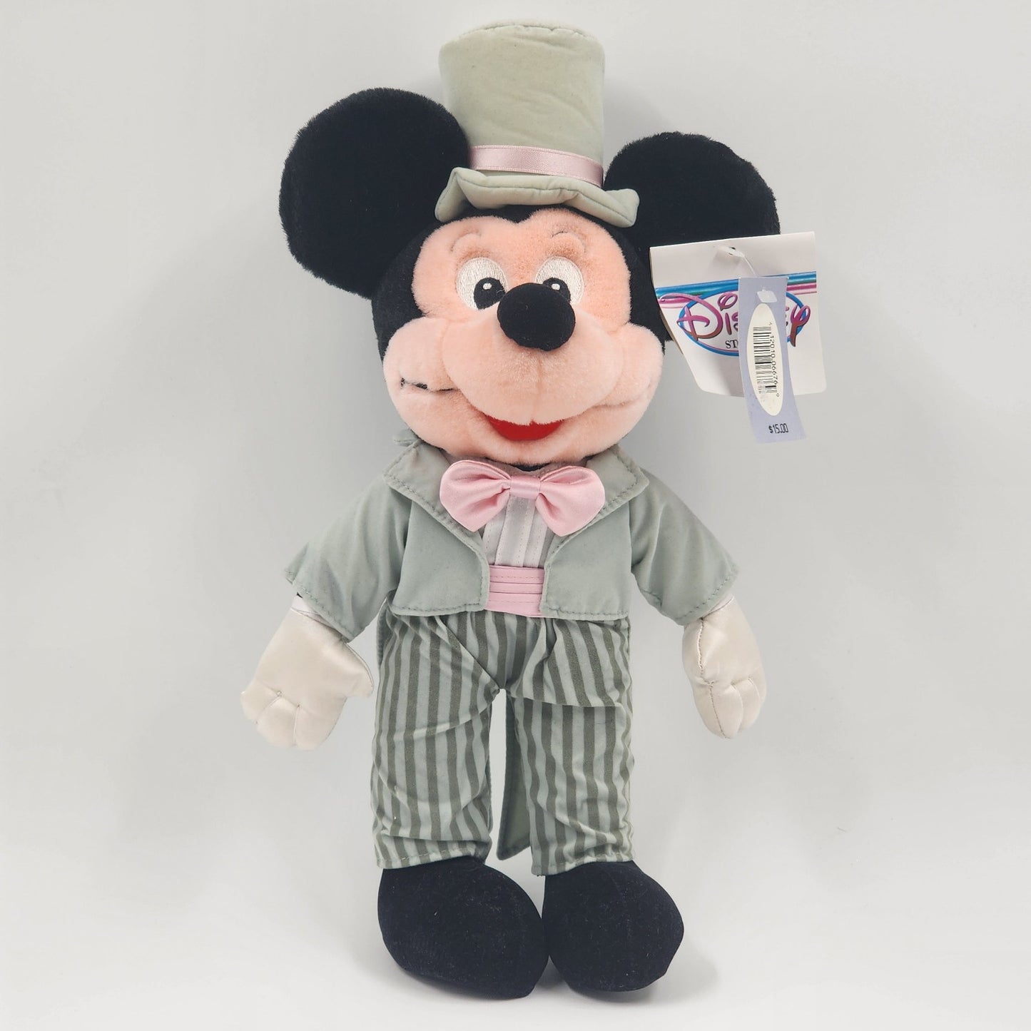Walt Disney Mickey Mouse Groom Wedding Plush Tuxedo Top Hat Tie Stuffed Toy 12"
