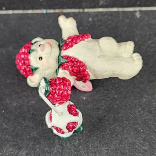 3 Hallmark Keepsake Fairy Berry Bears Ornaments Strawberry Blueberry & Raspberry