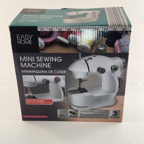 NEW Easy Home Mini Sewing Machine Pre-Threaded and Comes with needle threader