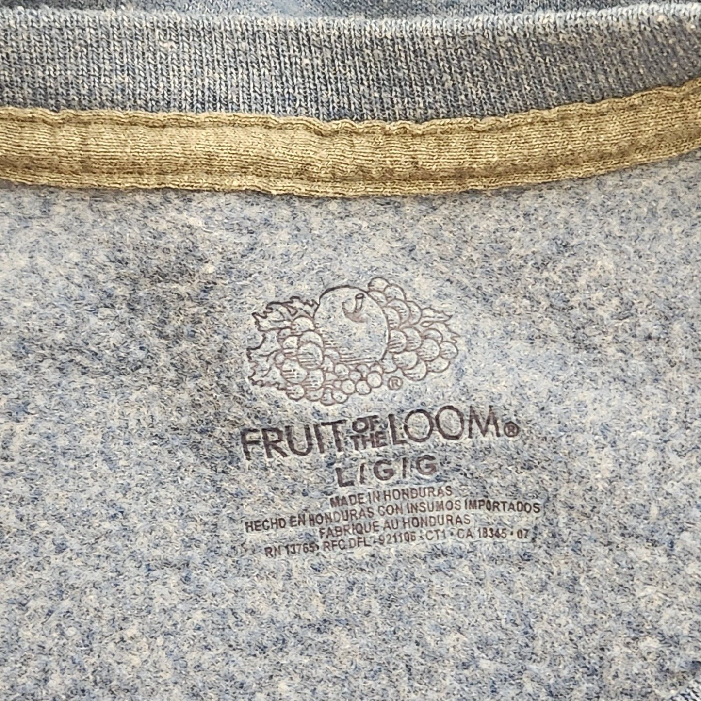 Sweatshirt Men's Large Fruit Of The Loom Long Sleeve Navy Blue Fleece Pullover