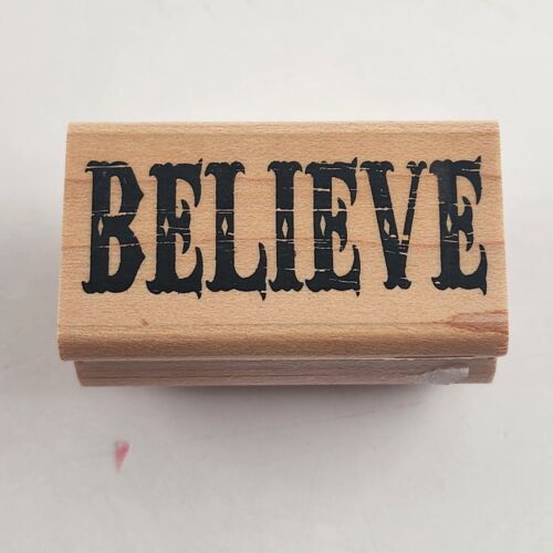 Lot of 4 Inspirational Words and Sayings Wood Mounted Rubber Stamps Vintage