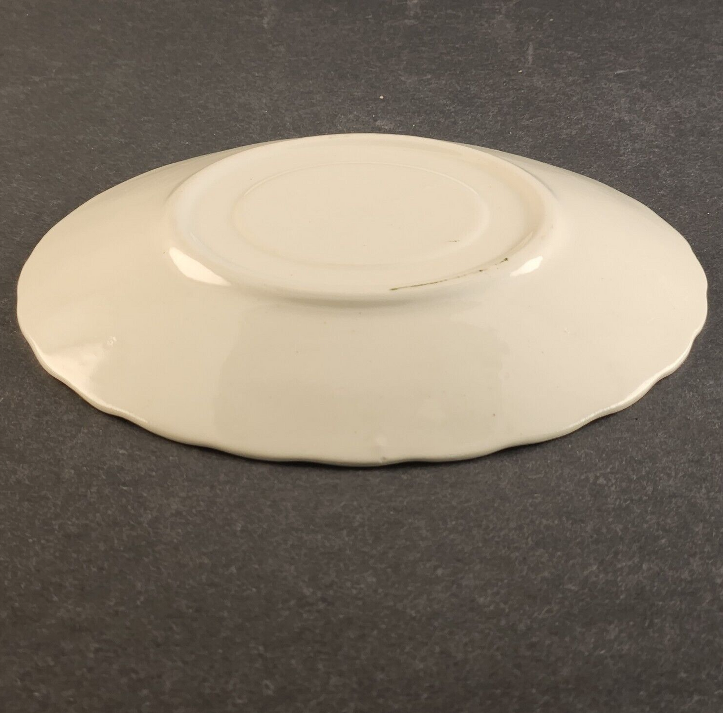 Southern Potteries Blue Ridge Snack Plate Hand Painted 6" Poinsettia Design