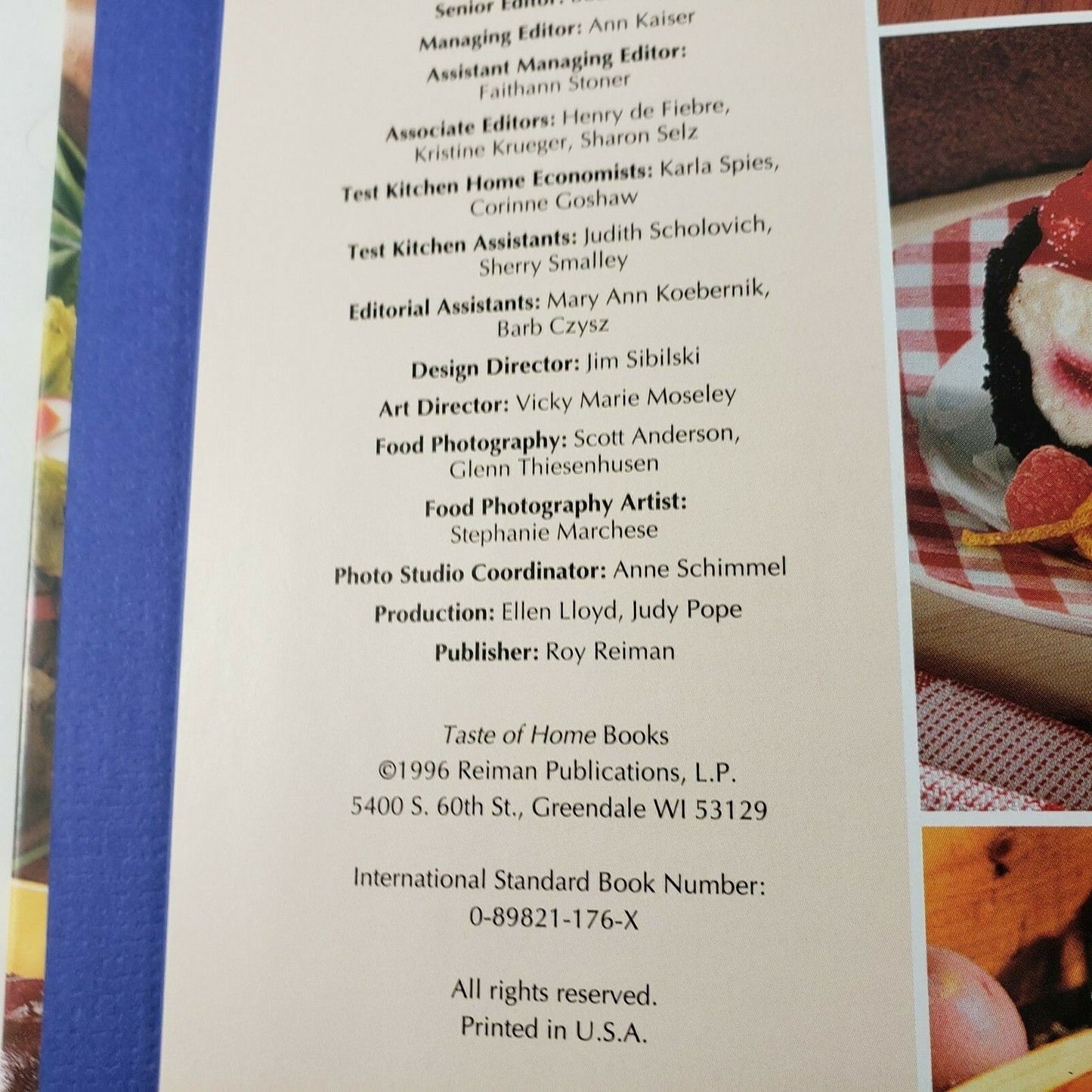 Taste of Home 1997 Annual Recipes Hardcover Julie Schnittka Reiman Publications