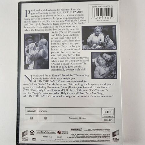 All in the Family The Complete Sixth Season DVD 3-Disc Set Factory Sealed Sony