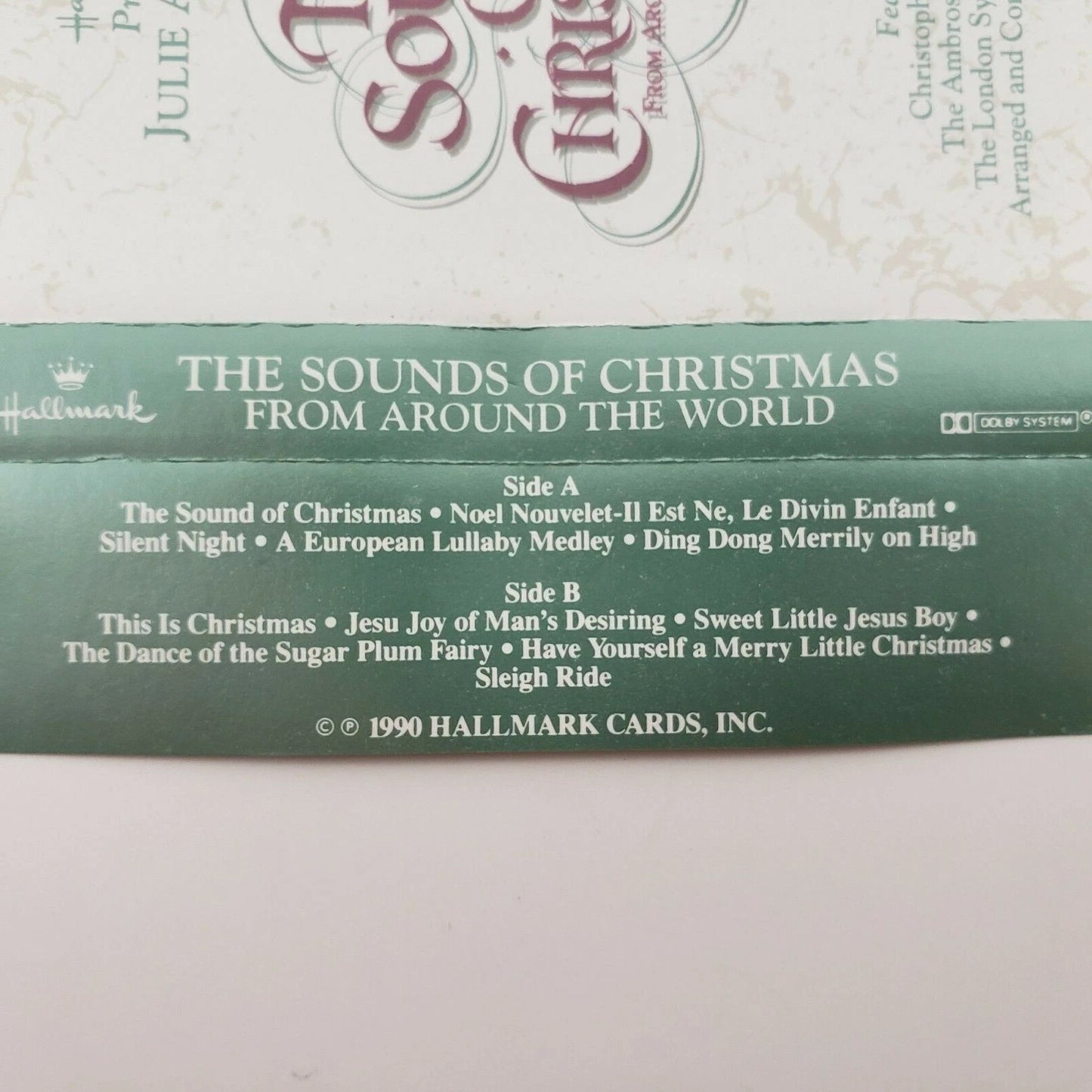 Julie Andrews The Sounds of Christmas Around the World Cassette 1990 Hallmark