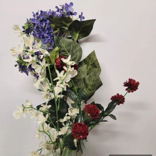 Lot Silk Flowers Sunflower Baby Breath Mums Bouquet Centerpiece 50+ buds NO VASE