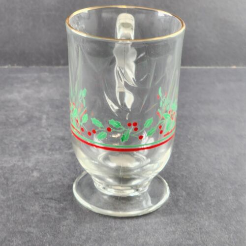 2 Arby's Various Style Glasses Christmas Holiday Holly Berry Cups Vintage