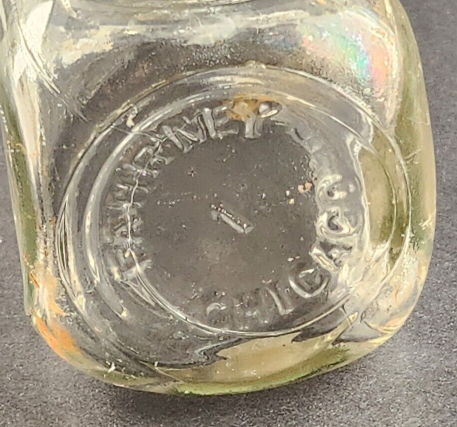 Empty Pharmacy Medicine Bottle Dr Peter Fahrney & Sons Apothecary Chicago IL