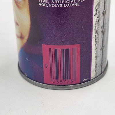 Set of 2 Faygo Fruit Grape Soda Pull Tab Empty Cans Medicine Milestones Vtg 1977