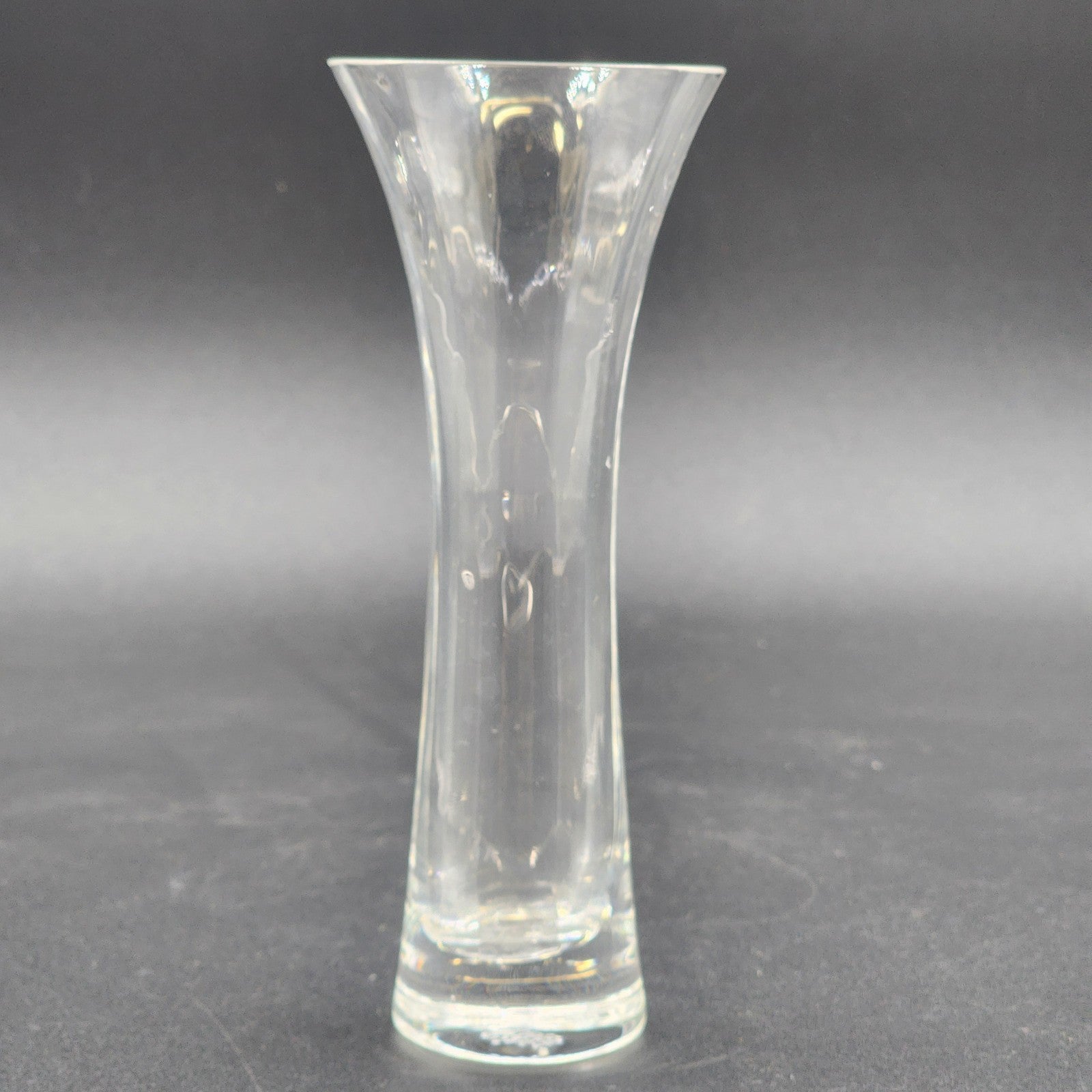 Lenox Optika Crystal Clear Glass Bud Vase Lead Flared Lip display picture 1