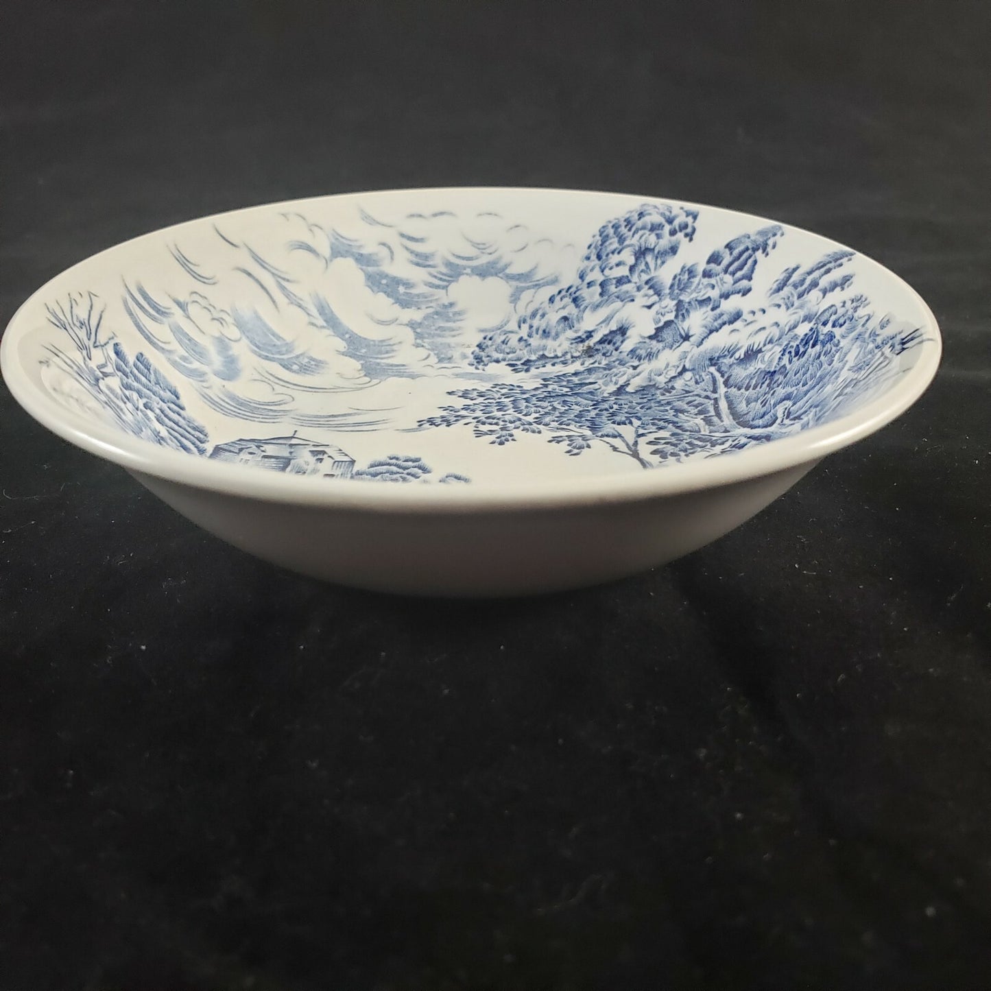 3 Piece Blue Enoch White Berry Dessert Bowl Wedgwood England Countryside