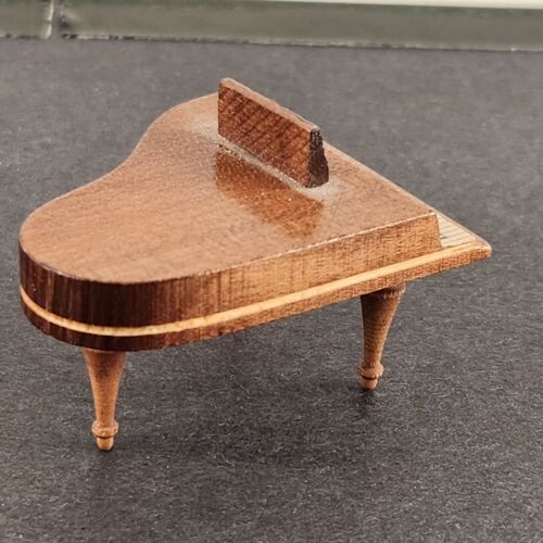 Miniature Dollhouse Baby Grand Piano Vintage Wooden Doll House Accessory