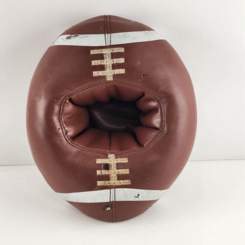 Armchair Quarterback Football Shaped Drink Beverage Holder Weighted Vintage 8"