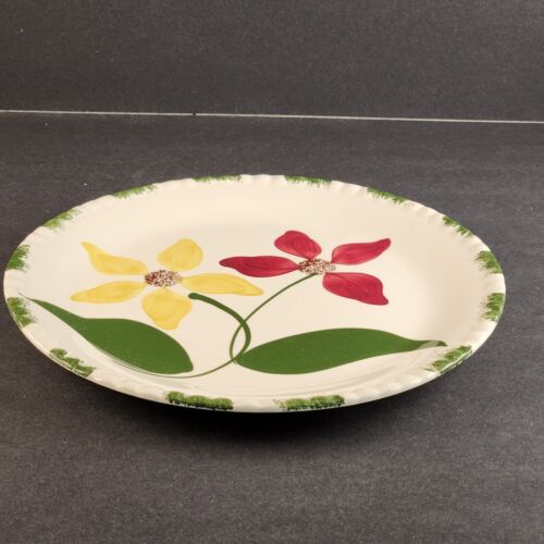 Southern Potteries Blue Ridge Luncheon Plate Hand Painted 9¼" Showgirl Design