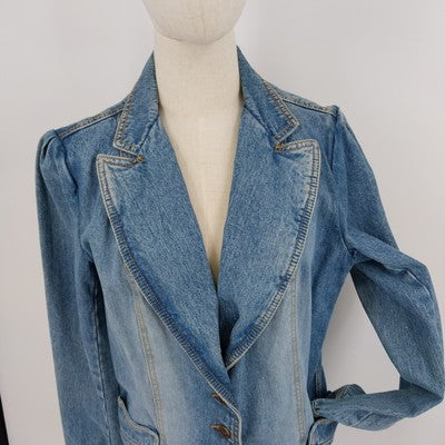 Mossimo Blue Denim Jeans Jacket XXL Long Sleeve 100% Cotton Made in Hong Kong