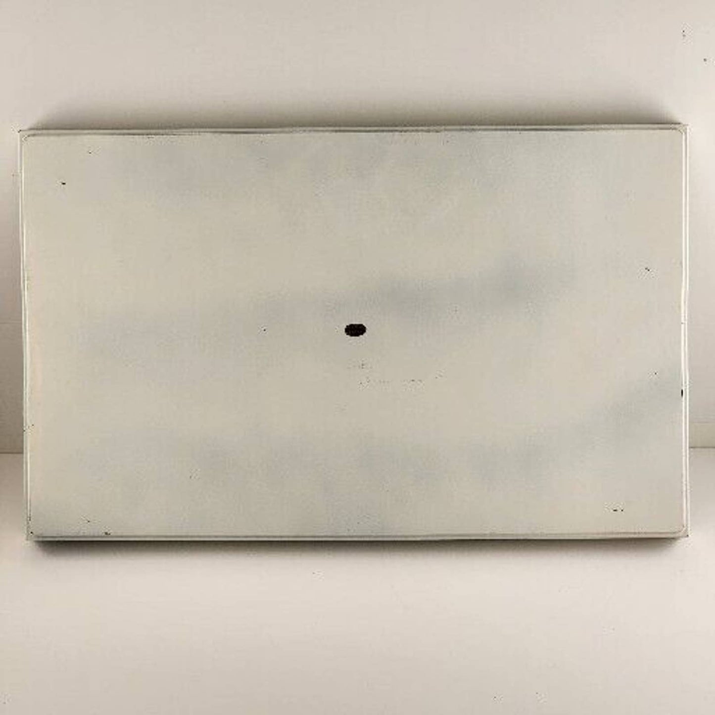 Japanese Lacquerware White Serving Tray 70's Squared Corners 16"x10" Ice Skating