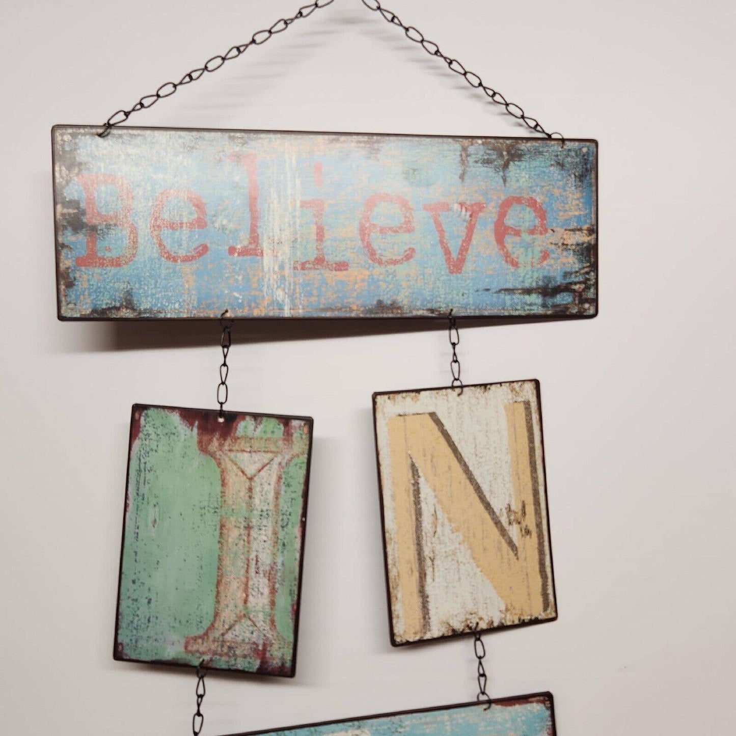 Believe In The Wonders of Tomorrow Hanging Sign Inside House Wall Décor