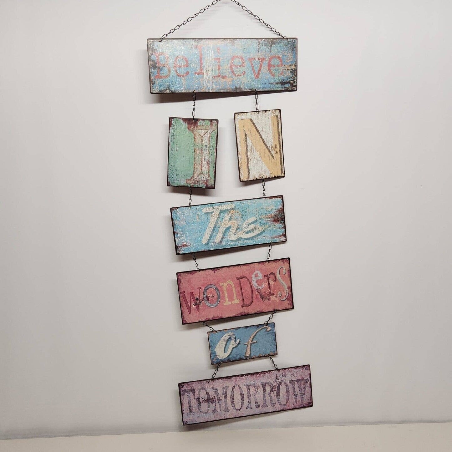 Believe In The Wonders of Tomorrow Hanging Sign Inside House Wall Décor