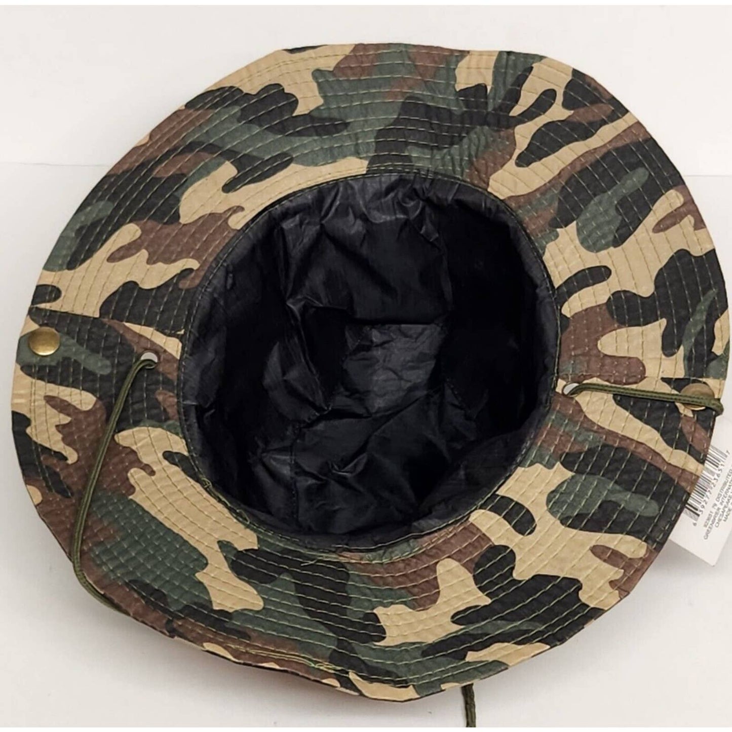 Camo Boonie Safari Cowboy Hat By Max Grey Size Medium Made in China NOS