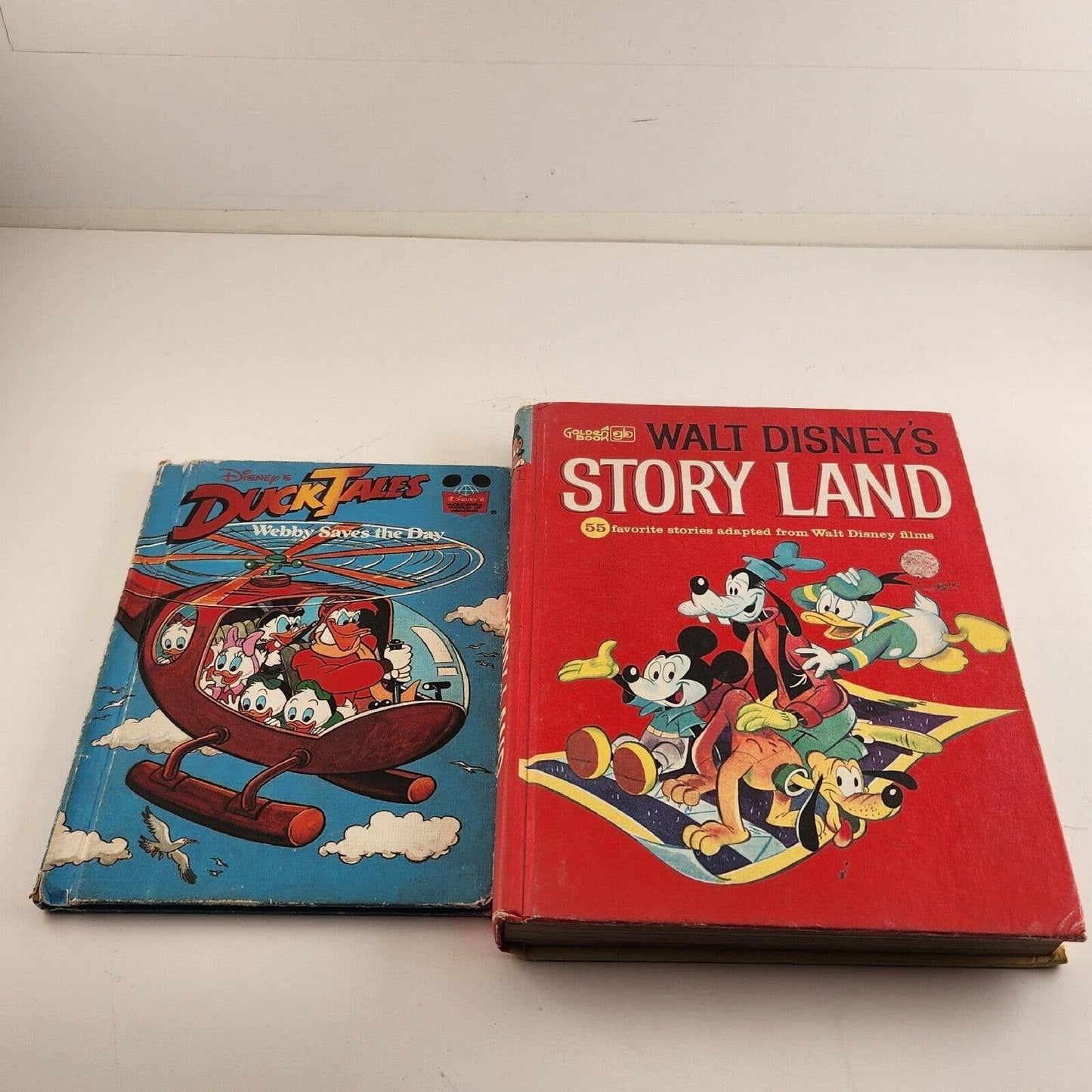 2 Vintage Disney Books DuckTales and Walt Disney's Story Land 55 Stories