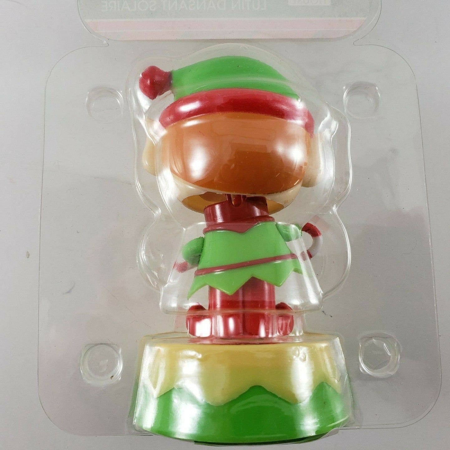 Solar Dancing Elf Decoration 4¼" Tall Christmas Figure 2014