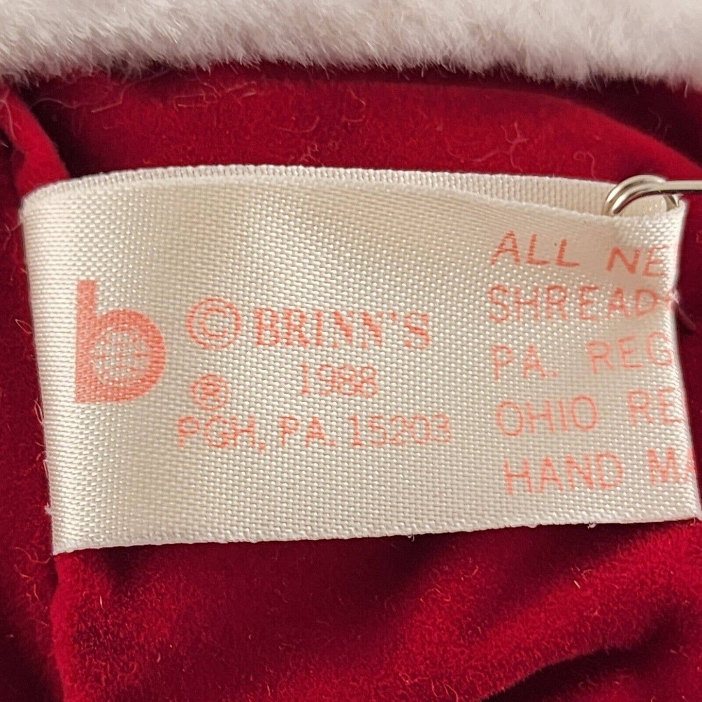 Brinn's Christmas Clown Doll Porcelain Head December 1988 A Jolly Season w Tags