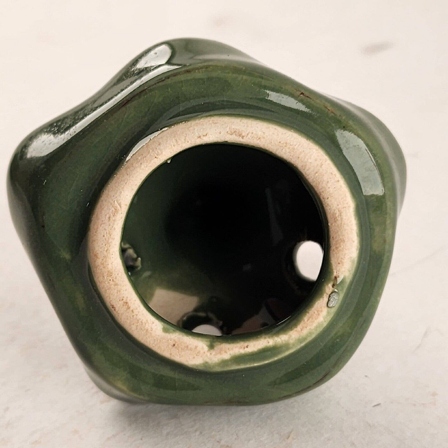 Christmas Tree Stoneware Potpourri Burner from Santa's Shelf Teddy Bear Base NOS