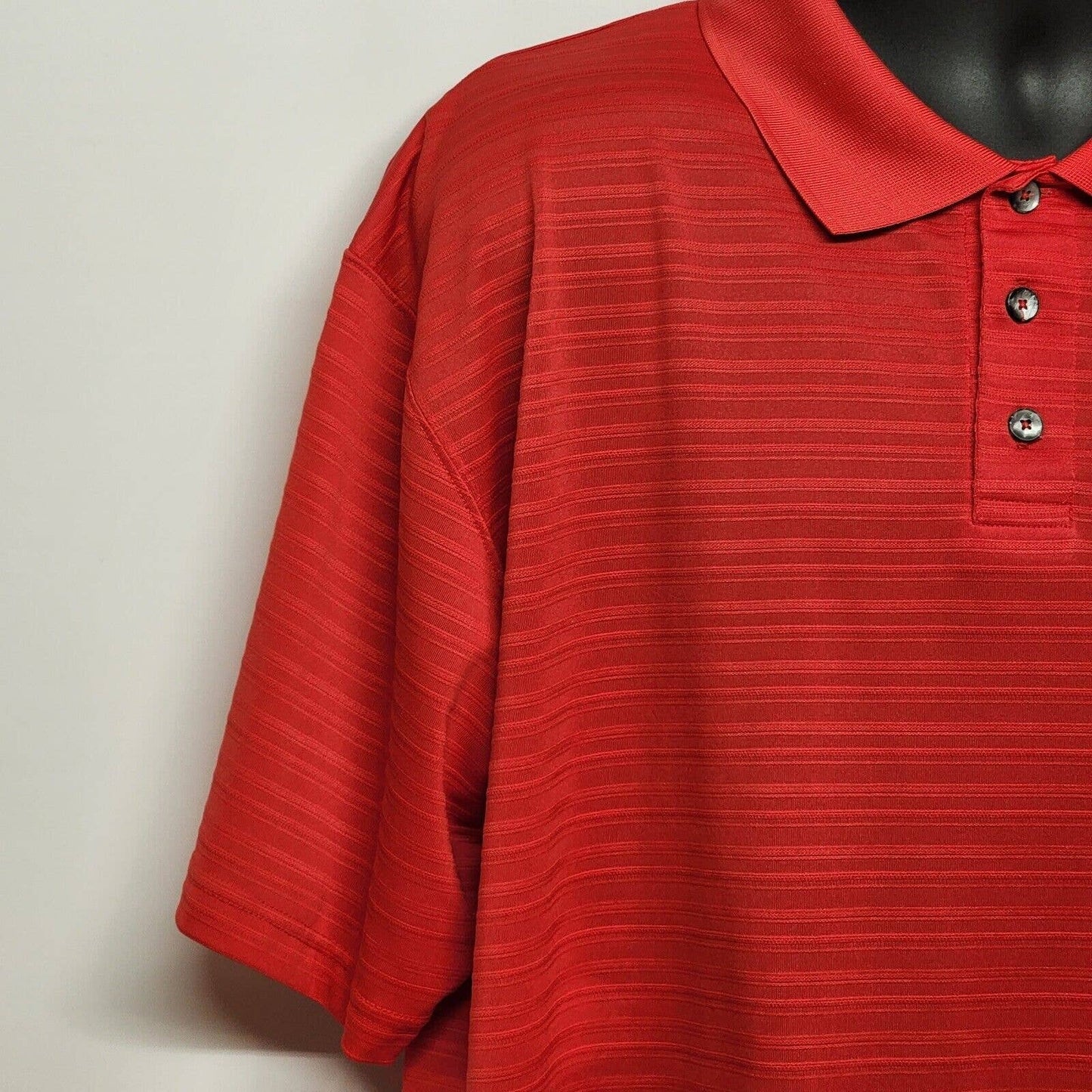 Ohio State Buckeyes Men's SS Polo Golf Shirt Large Red Pro Player P2 Polyester