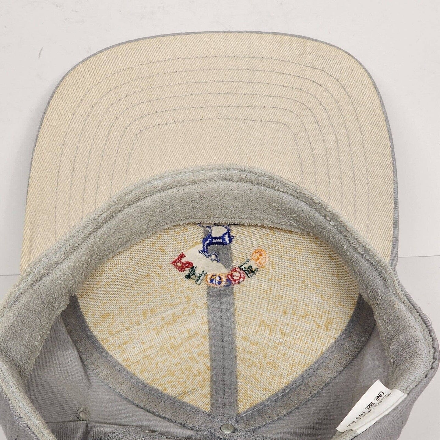 Rhodes Greece Souvenir Hat Low Profile Snap Back Cap Gray Terry Sweat Band