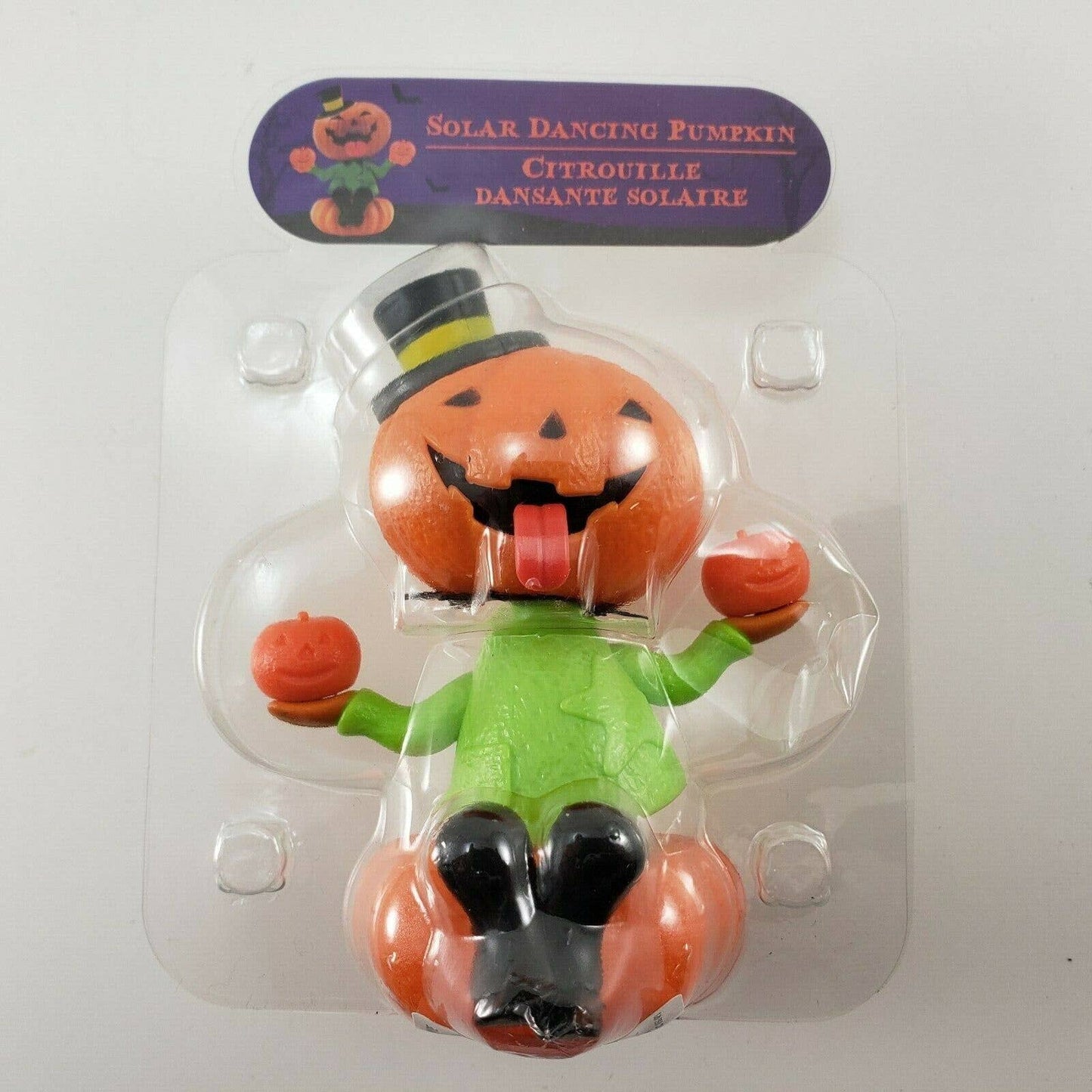 Solar Dancing Halloween Pumpkin Decoration 4¼" Tall figure