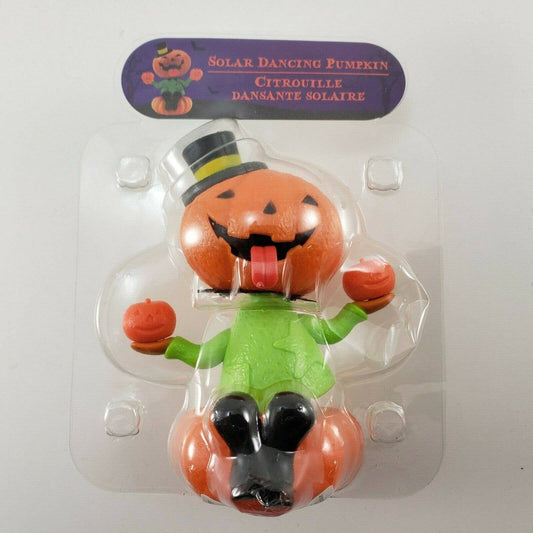 Solar Dancing Halloween Pumpkin Decoration 4¼" Tall figure