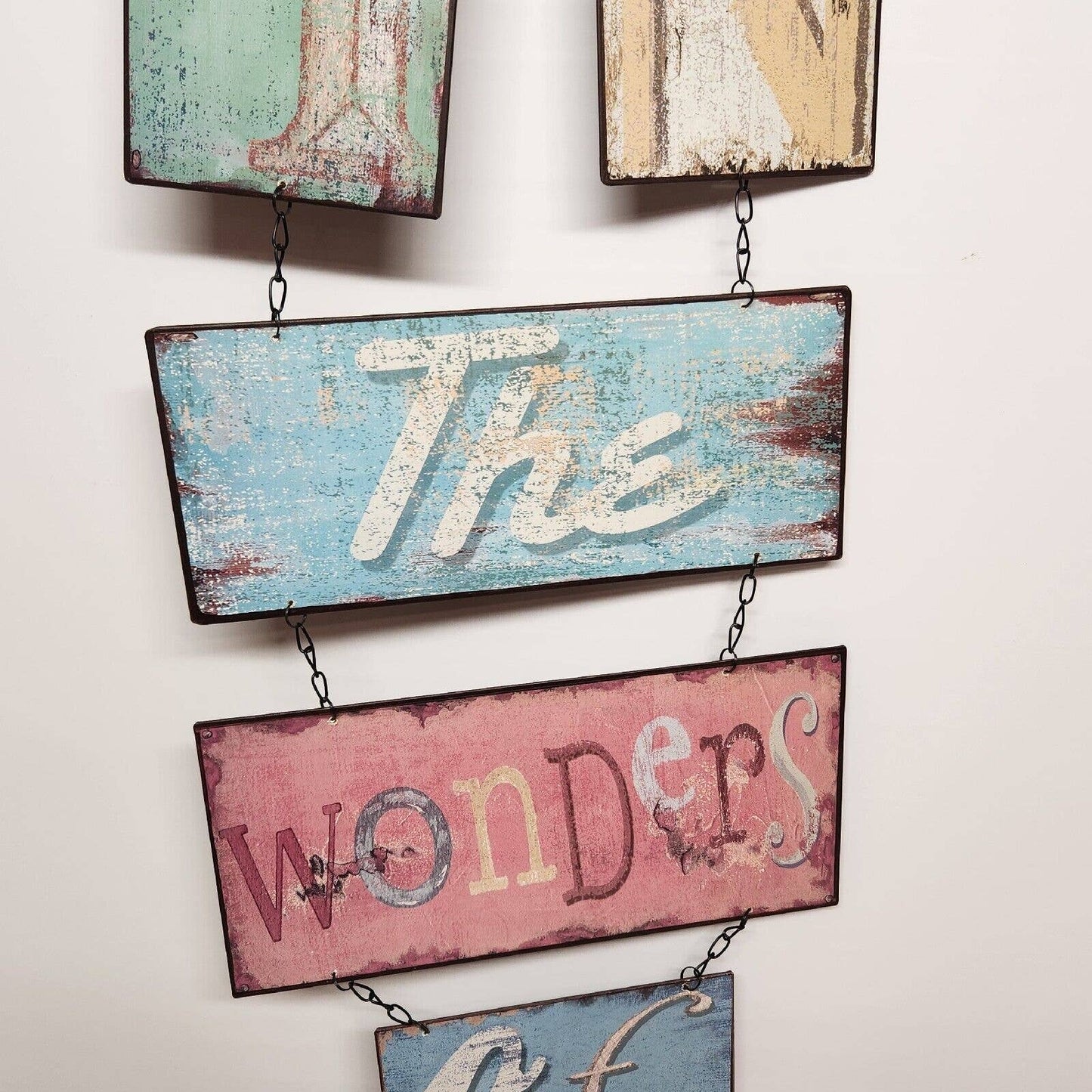 Believe In The Wonders of Tomorrow Hanging Sign Inside House Wall Décor