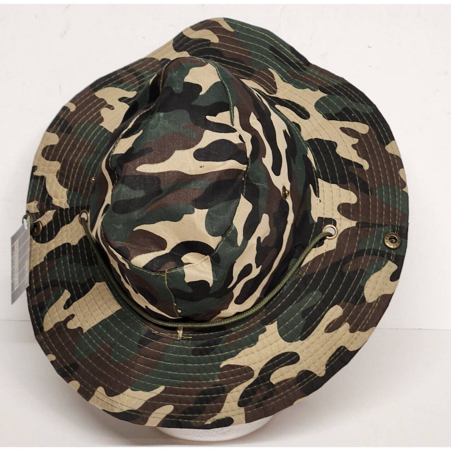 Camo Boonie Safari Cowboy Hat By Max Grey Size Medium Made in China NOS